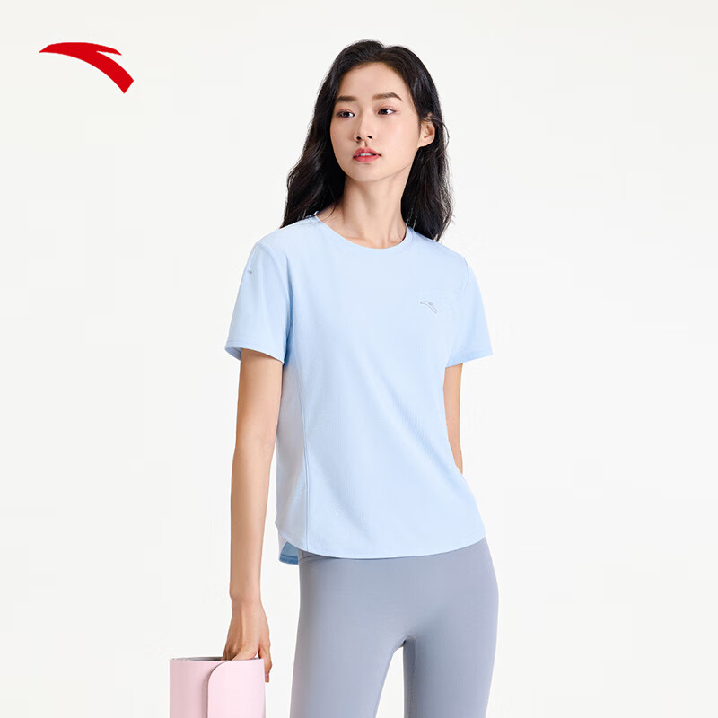 安踏速干T丨跑步T恤女夏季速干吸湿瑜伽健身运动透气短袖休闲上衣