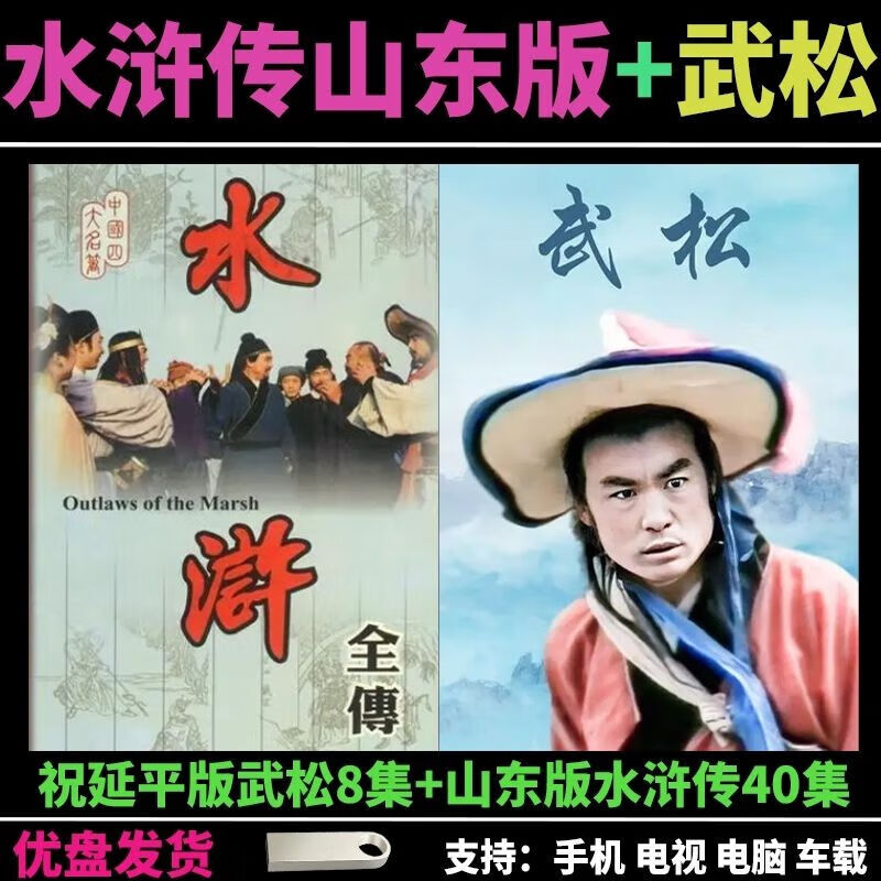武松8集 山东版水浒传40集83版祝延平版本怀旧影视剧视频u盘 标准