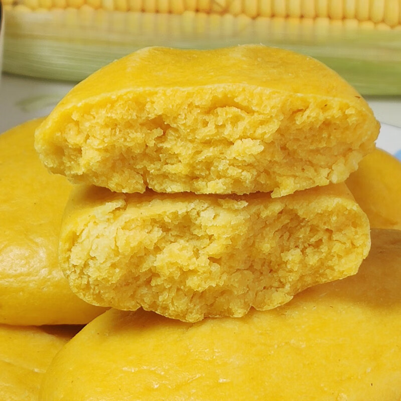 富世康玉米饼子粑粑早餐半成品加热即食粗粮主食代餐山东老字号 400g*5袋