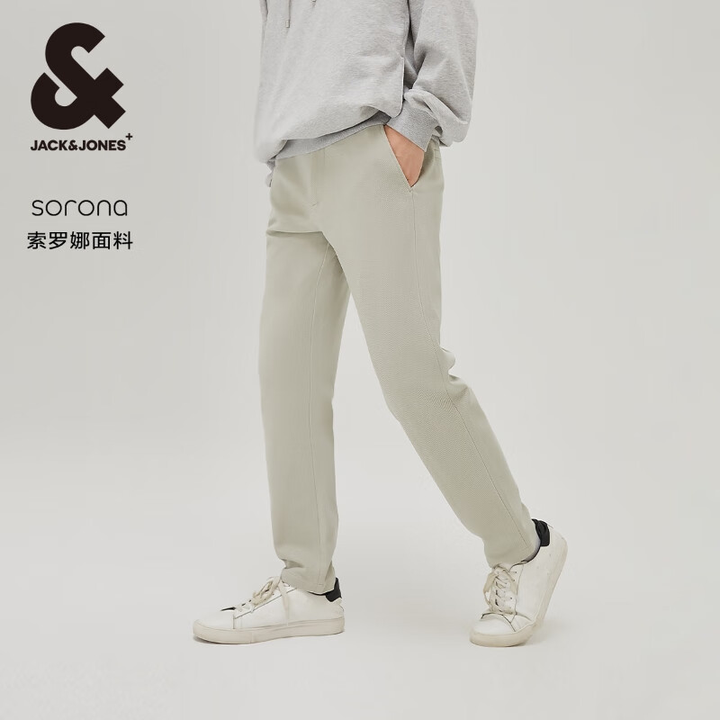 杰克·琼斯（JACK&amp;JONES）男装秋季纯色百搭质感简约流行时尚裤子休闲裤长裤男款225114062 C63晨雾灰 32 175 W32