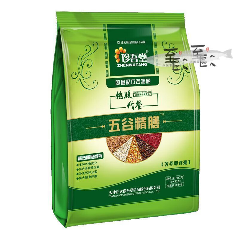 食怀正大珍吾堂五谷精膳糖尿病饱腹代餐营养膳食纤维购买更实惠 1袋(600gx1袋)五谷精膳苦荞味