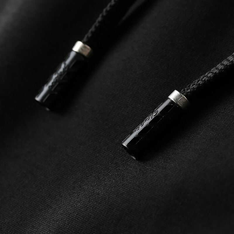 黑鲸运动裤男春秋薄款束脚裤潮牌裤子卫裤 黑色 2XL