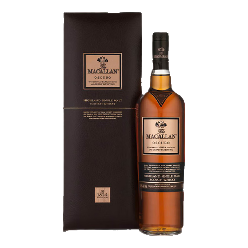 麦卡伦（MACALLAN）深棕珍藏 苏格兰高地威士忌 700ml 46.5度 礼盒装 进口洋酒