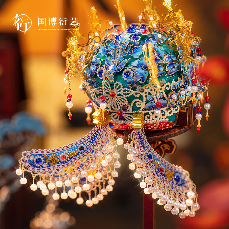 中国国家博物馆孝端皇后凤冠金属拼装玩具文创摆件手工创意送朋友国潮生日礼物 九龙九凤冠金属拼装玩具