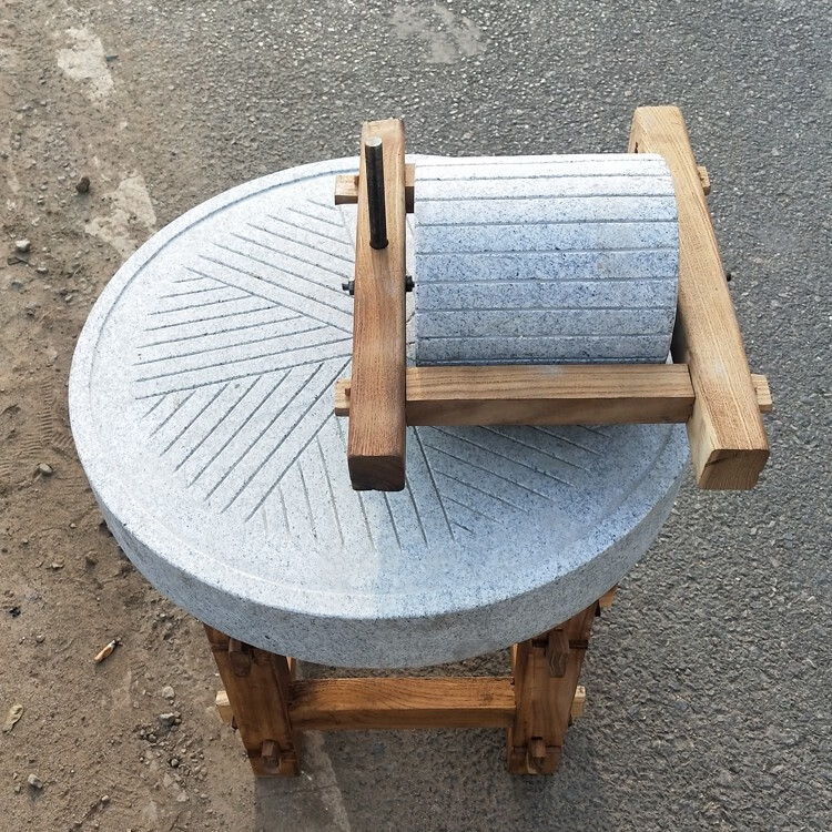 其他家石碾子老式石磨盤家用磨面壓糧食公園幼兒園手推石碾體驗(yàn)裝飾擺件 50直徑(裝飾擺件/不能壓東西)