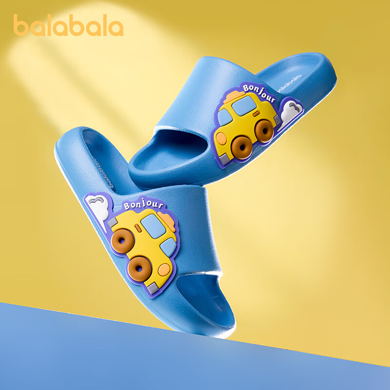 巴拉巴拉儿童拖鞋女童室内家居2026新款宝宝洗澡耐磨卡通速干凉拖女孩夏季 蓝色 36 (35/36)适合35-36的脚穿