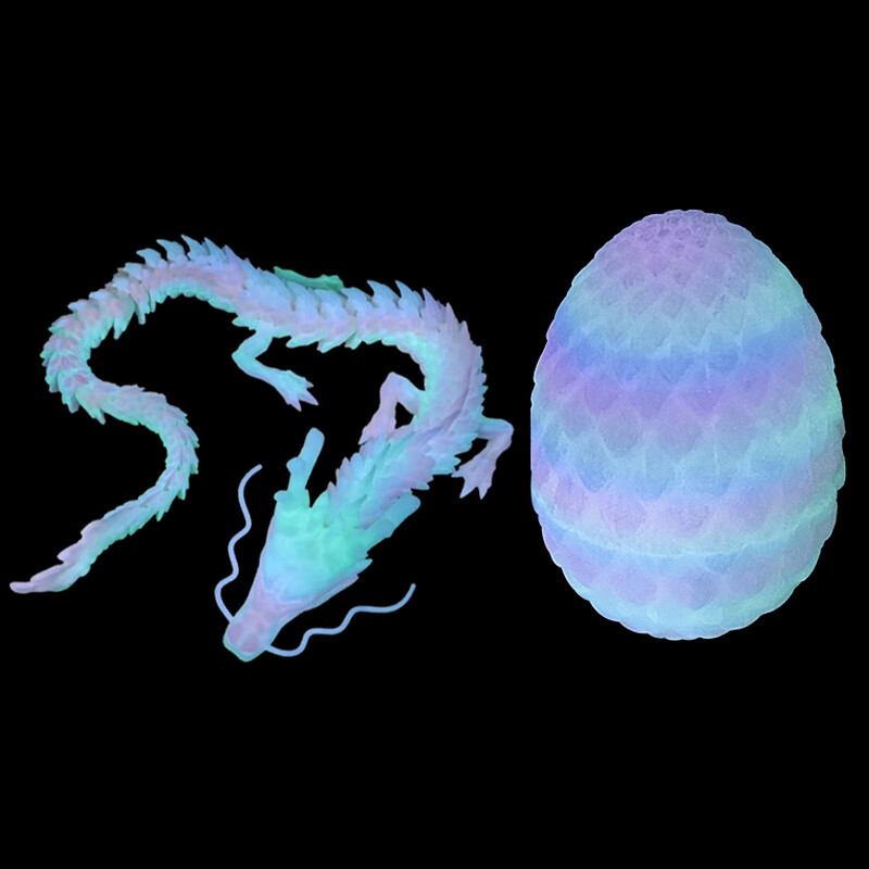 3d打印中国龙活动关节迷你小神龙送礼鱼缸造景儿童玩具龙汽车摆件