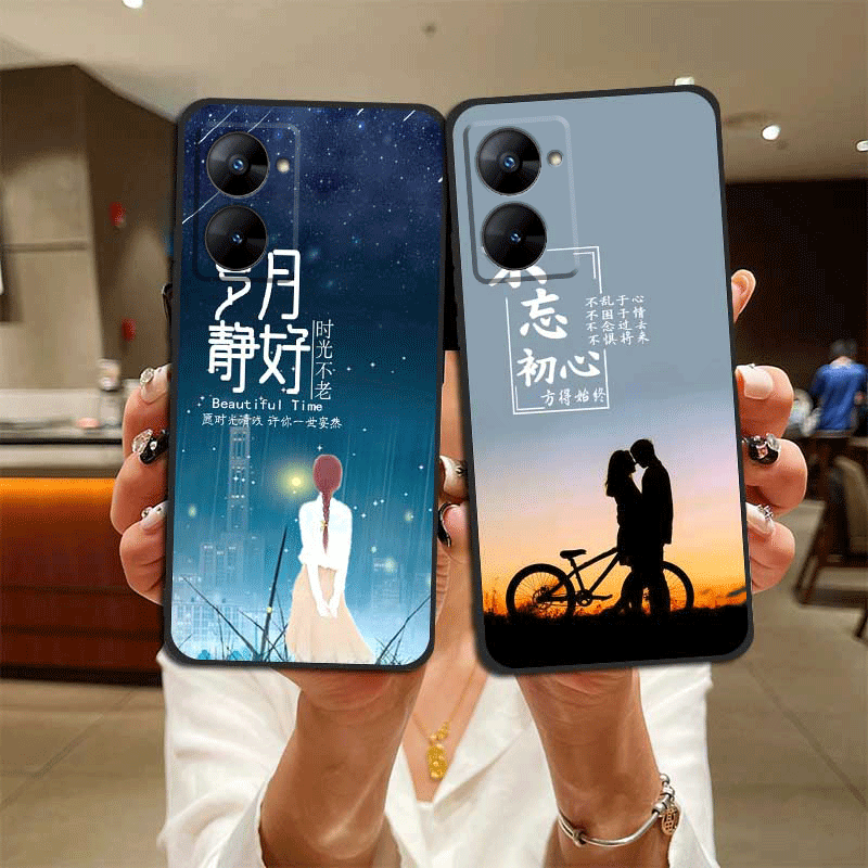 梦逸轩适用realme V30t手机壳真我V3Ot软套RMX3619硅胶RMX3618磨砂全包边卡通防摔可爱男女情侣薄保护外 一生所爱(磨砂软套)XW 型号-【套餐B:配(1)张全屏贴膜】