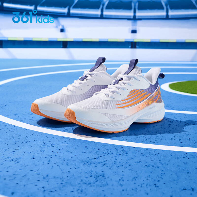 361°闪速3.0儿童竞速跑鞋25四季青少年抑菌迅弹运动体考鞋 白38