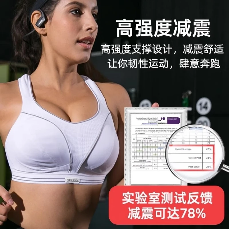 Shock Absorber高强度运动内衣女大码跑步专业防震防下垂支撑大胸显小健身文胸 5044限量色-淡紫色【高强减震】 85D 85DD 【尺码请联系客服】