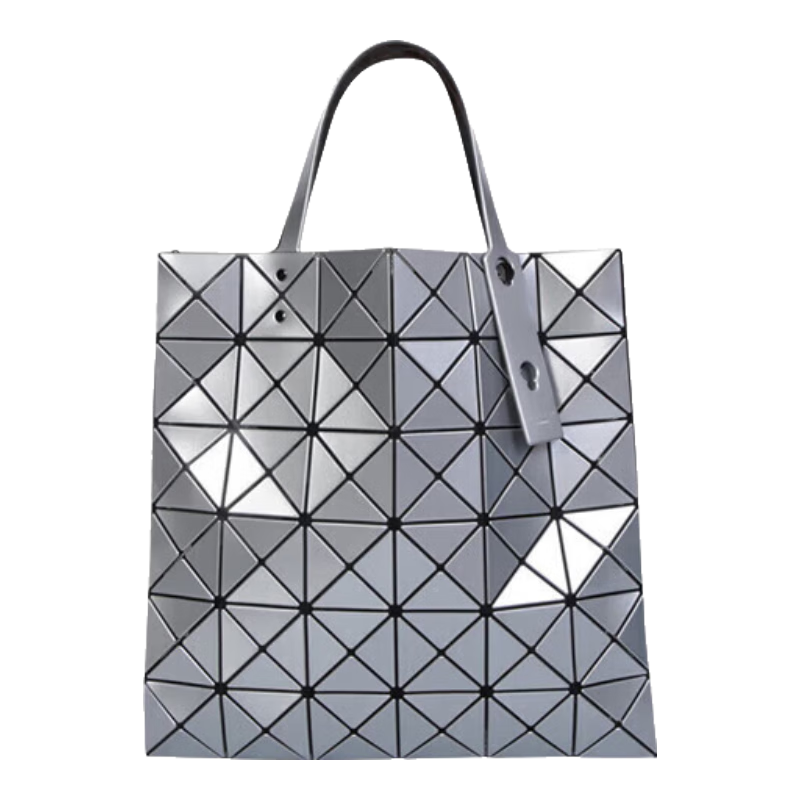 三宅一生（ISSEY MIYAKE）女包六格手提单肩包tote托特包电脑包男女同款 银色 BB36AG05391