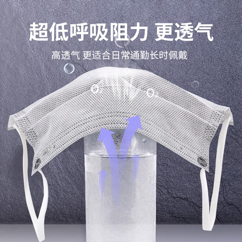 正欣久久黑色4层活性炭口罩防异味防甲醛打磨油漆除异味二手烟工厂批发 黑色4层独立包装【50只/盒】1盒