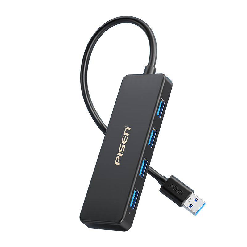 品勝USB3.0分線器擴(kuò)展塢 高速4口HUB集線器拓展塢一拖多接口轉(zhuǎn)換器轉(zhuǎn)接頭延長(zhǎng)線筆記本電腦臺(tái)式機(jī)1m