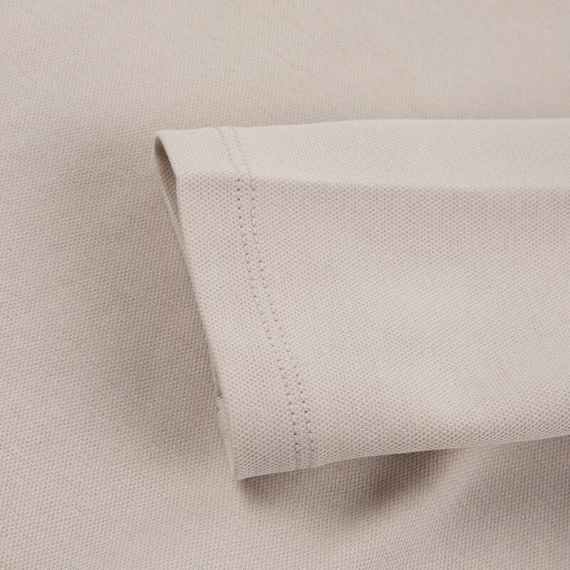 哈吉斯(HAZZYS)品牌童装男童POLO衫春季新款舒适柔软透气撞条简约时尚长袖POLO衫 沙滩灰 165