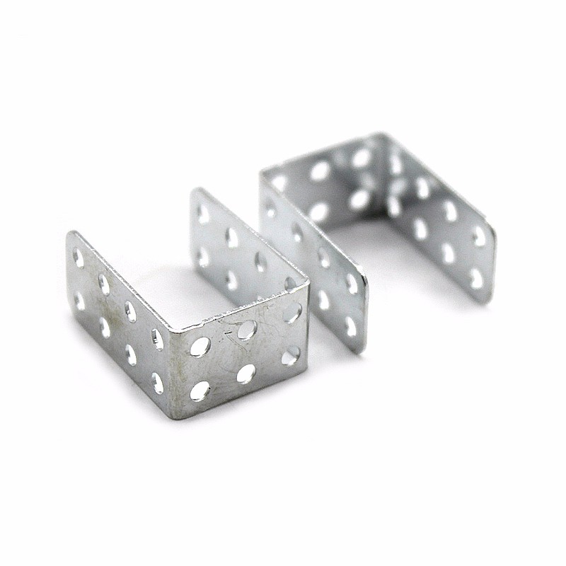 多孔轴架车架 u型角铁桥铁 趣味制作手工配件 diy多功能拼装铁片 20个