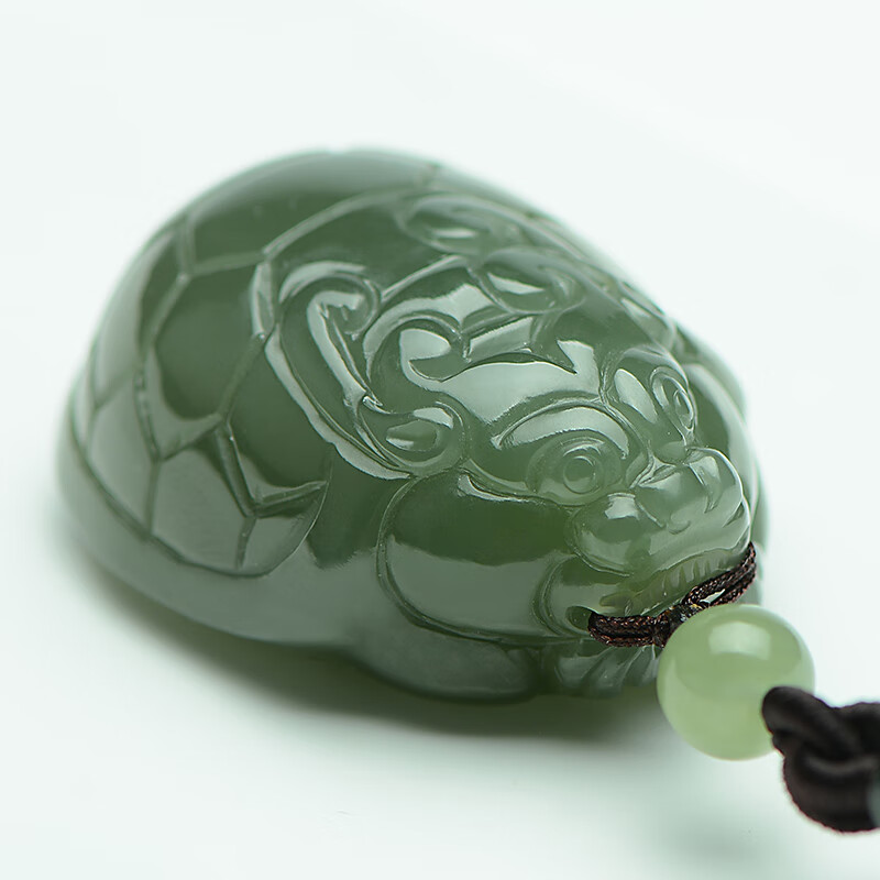 钻后和田玉龙龟吊坠男女挂件项链 支持订做 刻字 订做 刻字