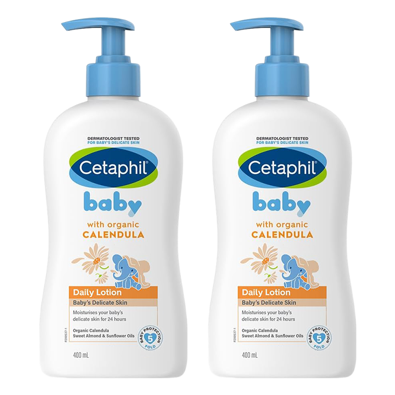 絲塔芙（Cetaphil）金盞花潤膚乳嬰幼兒童寶寶身體乳護(hù)養(yǎng)肌膚滋潤補(bǔ)水保濕面霜400ml 2瓶-效期27.4