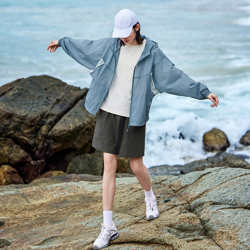 拓路者户外防晒衣女夏季新款upf50+冰丝防晒服外套男海边旅游学车皮肤衣 藕荷粉 L
