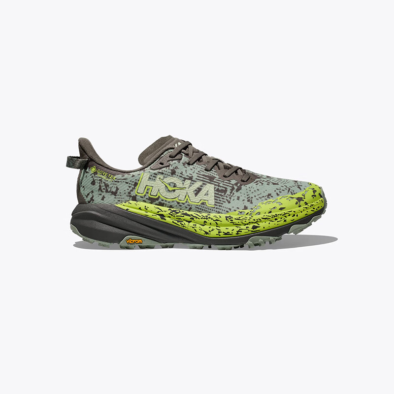 Hoka One One男鞋 Speedgoat 6 GTX防水 飞速羚羊运动鞋 缓震防滑男士越野跑鞋 芦荟绿/Aloe Vera 40