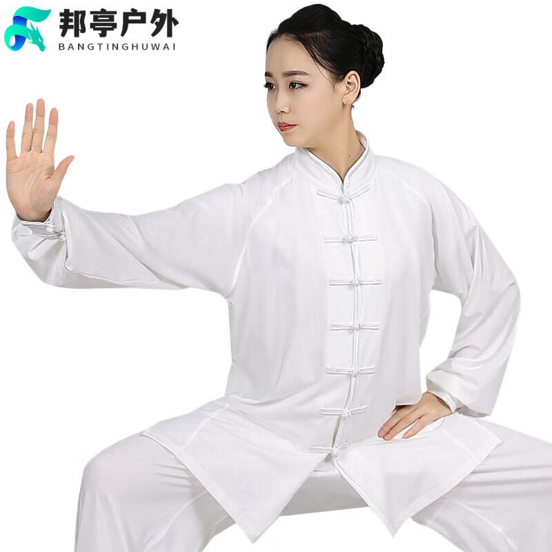 oemg夏季新款牛奶丝半袖短袖太极服女太极拳练功服夏装男薄款夏武极堂
