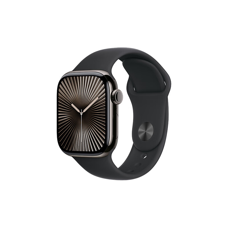 Apple Watch Series 10 �����ֱ�42����ʯ��ɫ�ѽ������Ǻ�ɫ�˶��ͱ���S/M�����ѿMWXX3CH/B