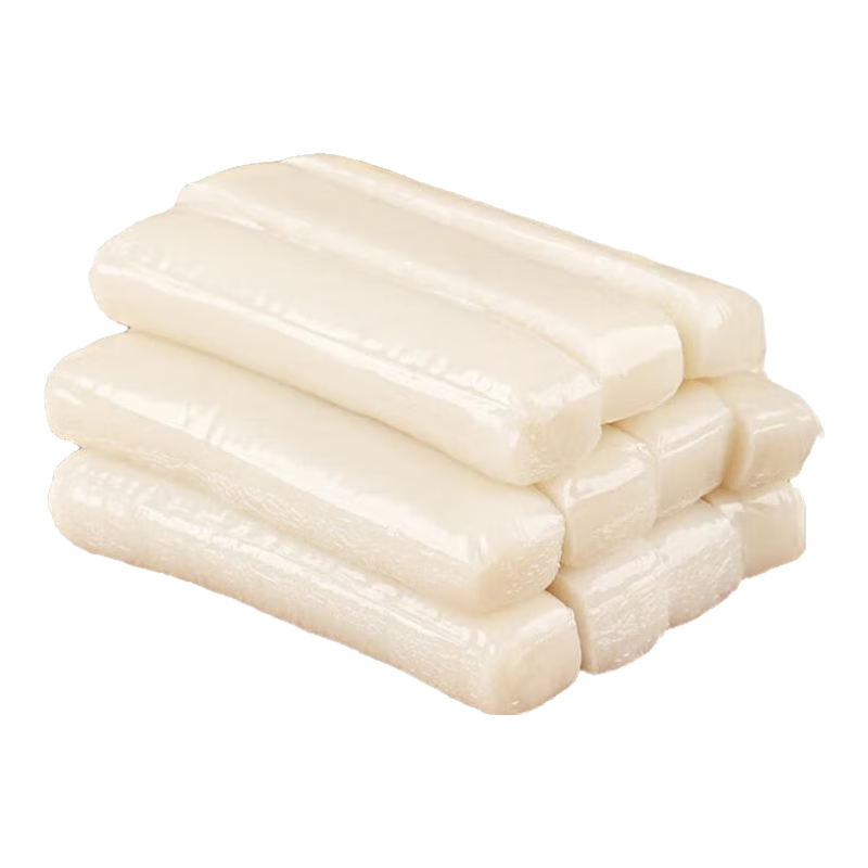 宁波风味水磨年糕条炒年糕条方便速食材部队火锅配料十根装零添加 水磨年糕十根装500g*1包