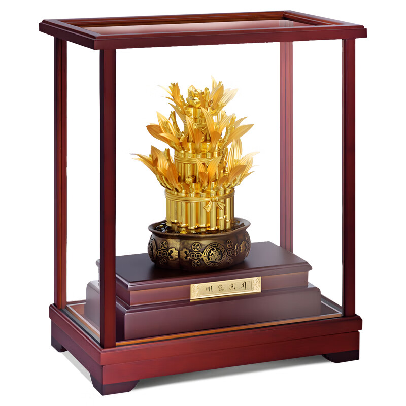 NWTB 金箔步步高升富贵竹子领导升职办公室摆件乔迁新居开业礼品装饰 财富高升