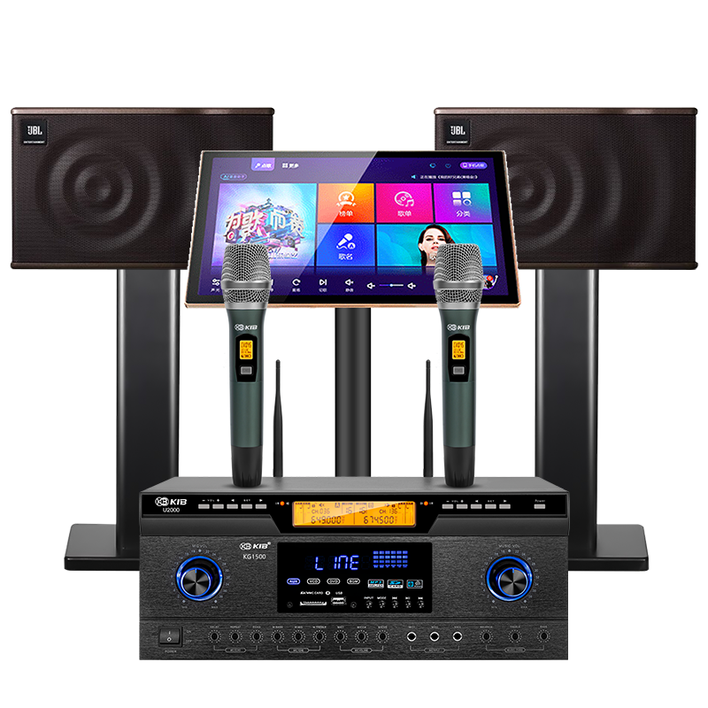 微信小程序、plus会员：JBL MK10 家庭ktv音响套装 卡拉OK点歌机一体机 
