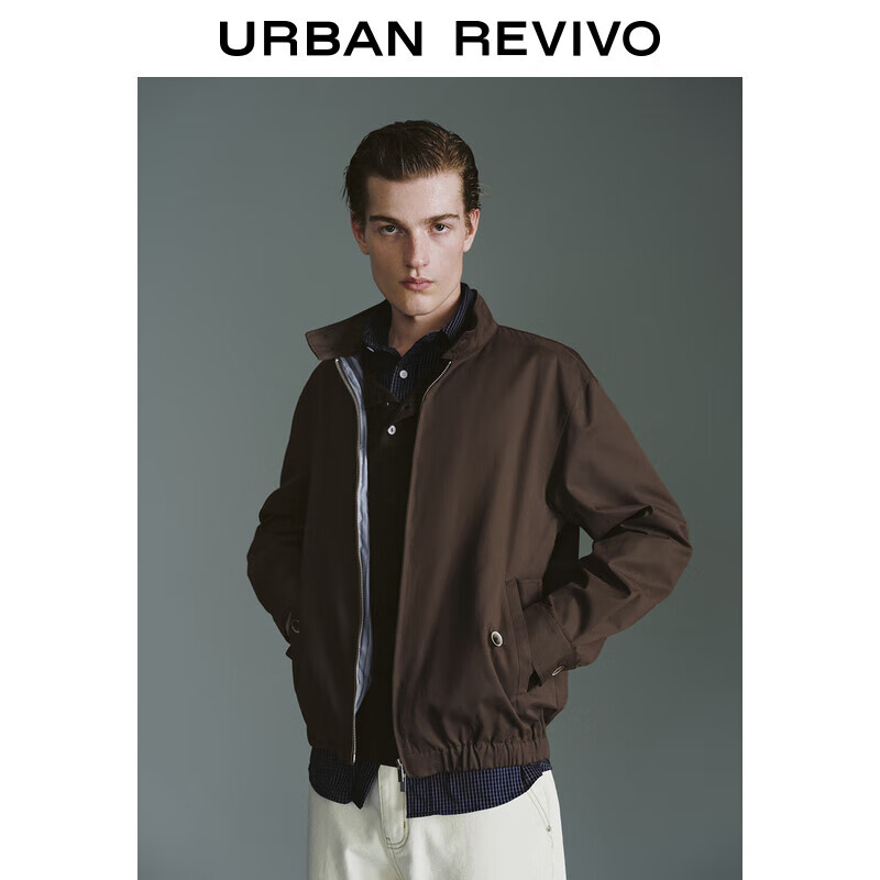 UR2025春季新款男摩登商务百搭纽扣式立领夹克外套UMU150008