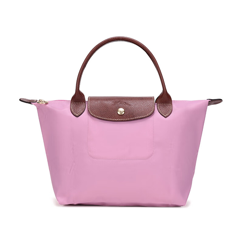 珑骧 LONGCHAMP 奢侈品 女士LE PLIAGE系列小号粉色织物短柄可折叠手提包饺子包 1621 089 P03