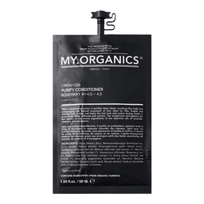 MY.ORGANICS有机净化护发素PRO版50ml头皮养护控油蓬松净化发膜章小蕙推荐