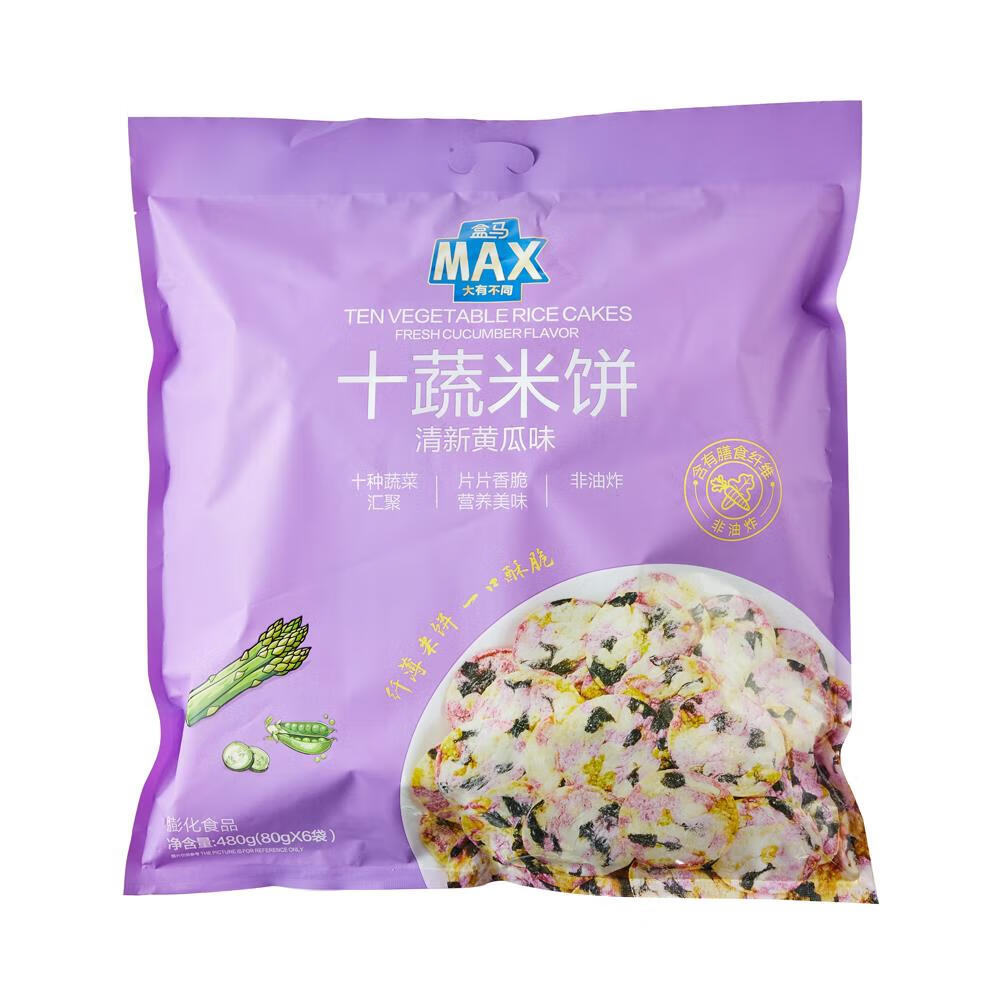 盒马MAX 十蔬米饼清新黄瓜味 480g