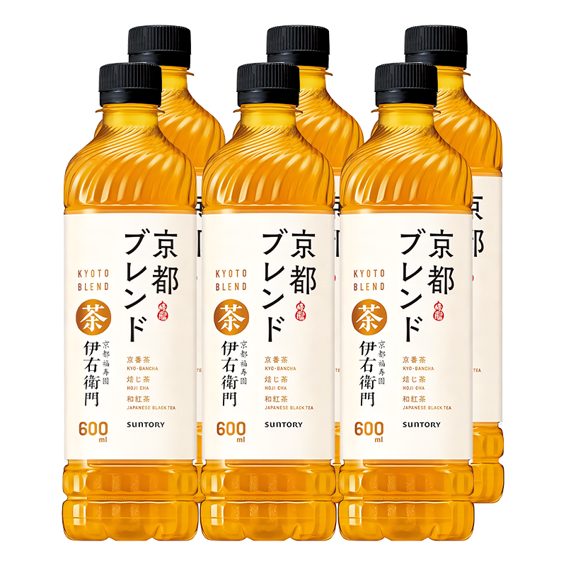 三得利（Suntory）伊右卫门混合茶600ml*6瓶 原装进口 凉茶饮料饮品 