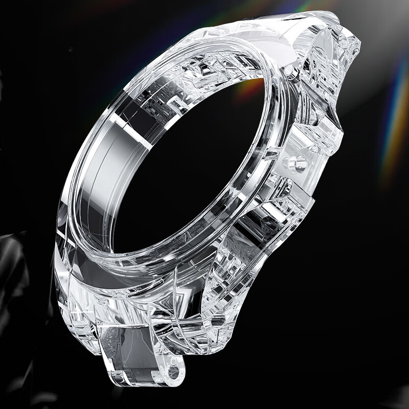 布加迪（BONEST GATTI）德国水晶陀飞轮机械防水夜光运动男士镂空腕表情人节送男友礼物 BG7002-G1银壳白面玻璃带