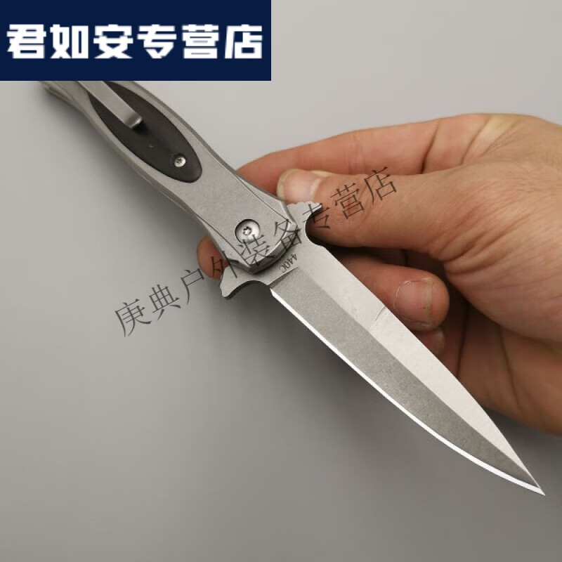 格里奥兹 GLIOZZI野外随身黑手党户外折叠刀高硬度锋利水果刀小刀具防身武器冷兵器 白色 60°以上 x 9cm x 110mm