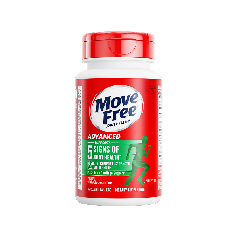Move Free益节 氨糖软骨素钙片 绿瓶 36粒 维骨力 成人中老年 美国进口