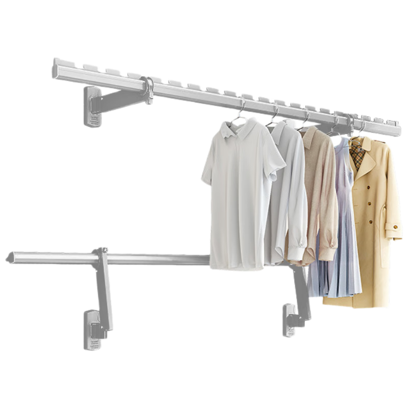 宝优妮侧装晾衣架墙上固定式折叠壁挂阳台挂衣架侧面晾衣杆铝合金晾被杆942.3元拍3件(合314.1元/件)
