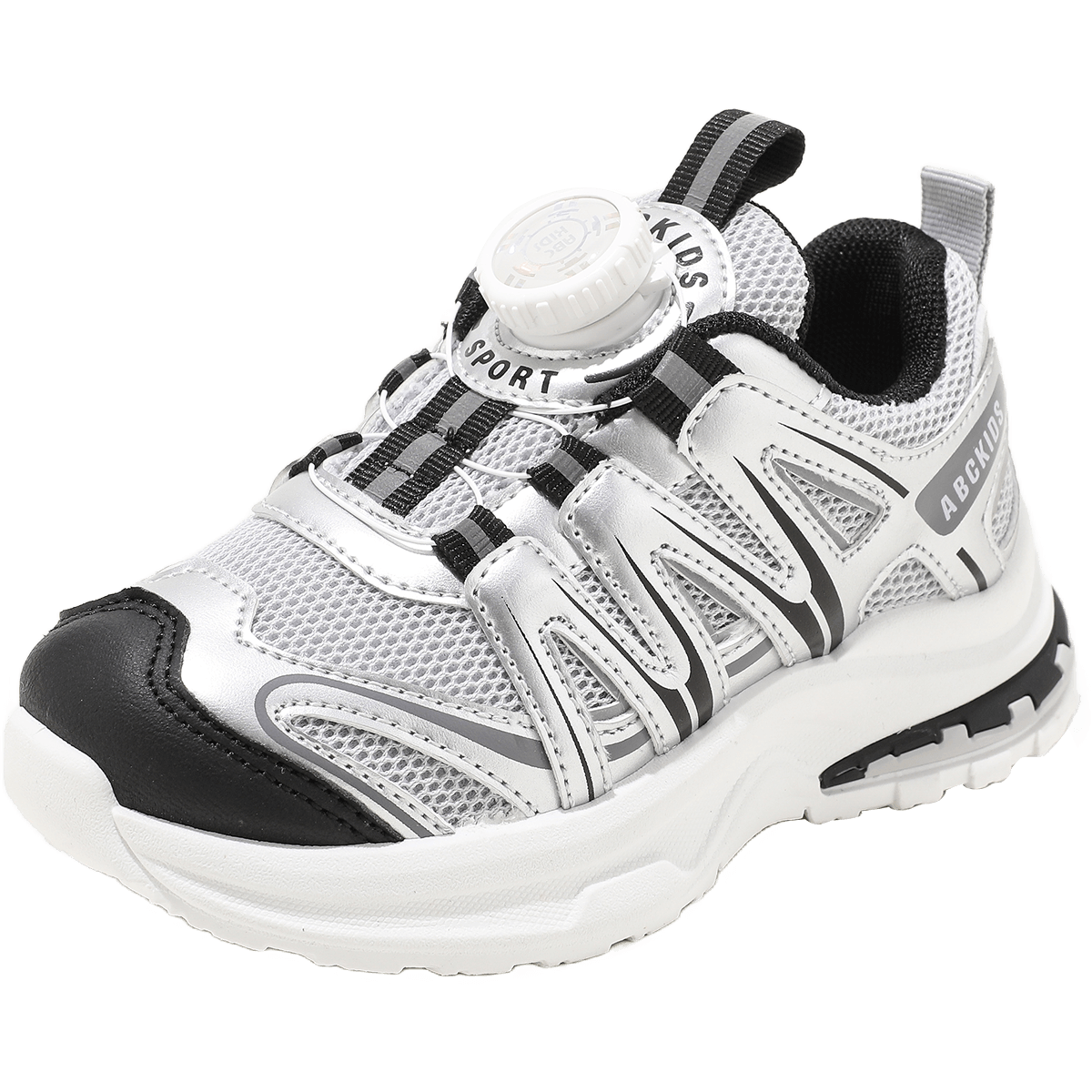 百亿补贴:ABC KIDS童鞋男童运动鞋春季儿童鞋子轻便旋纽扣男孩老爹鞋3098PY银灰2879.89元