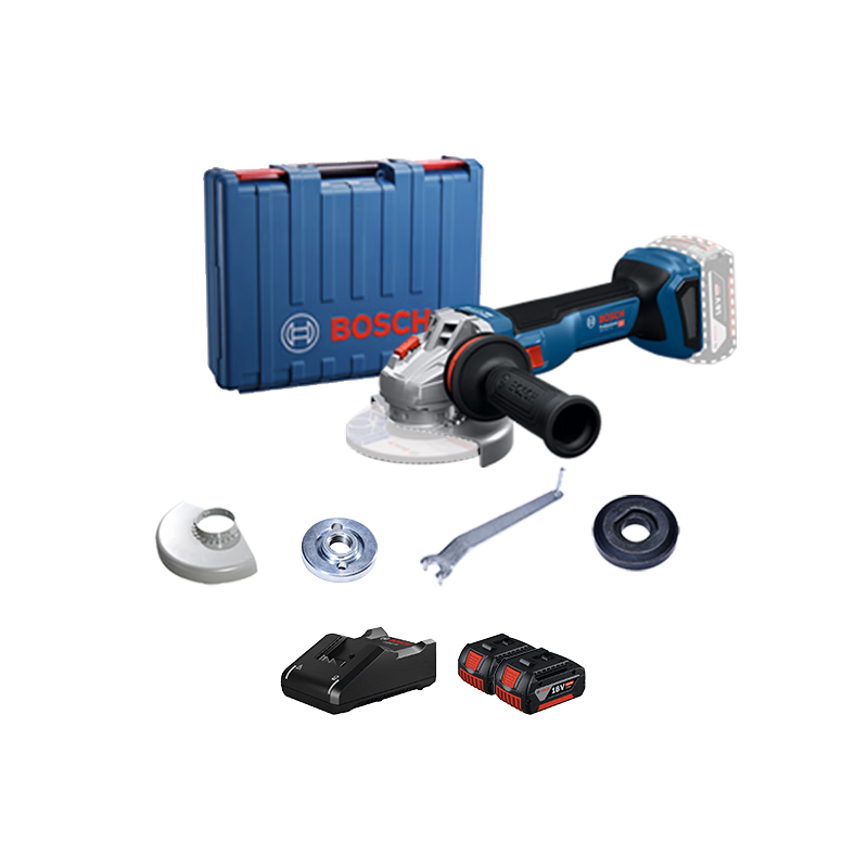 博世（BOSCH）GWS 18V-11 S 重載級(jí)鋰電無(wú)刷角磨機(jī) 切磨片直徑100毫米 雙電版