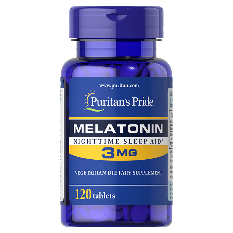 普丽普莱褪黑素片3mg*120片改善睡眠成人男女助眠神器褪黑素