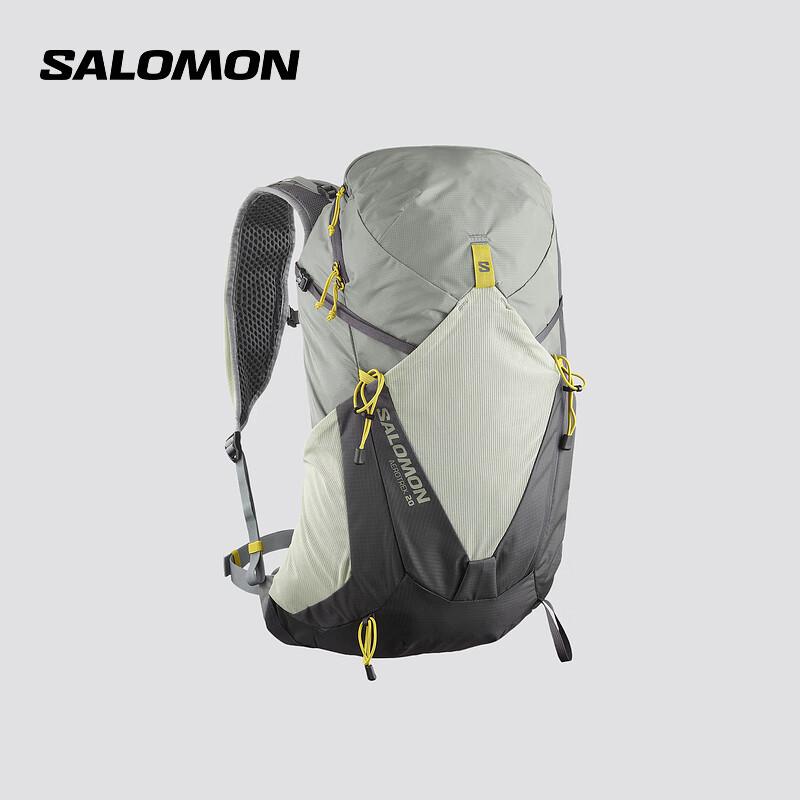 萨洛蒙（Salomon）男款 户外运动 徒步旅行轻量透气舒适双肩背包 AEROTREK 20 海草绿C24671 M/L