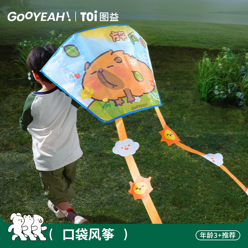TOI儿童风筝卡通微风易飞初学者春季2025年新款3-8岁户外玩具春游 新款-放风啦（口袋便携）