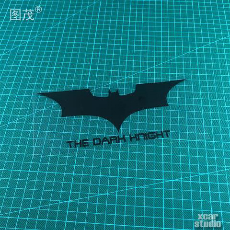 dc漫画蝙蝠侠标志完整贴纸汽车电动车电脑箱包贴防水防晒镂空贴 黑色