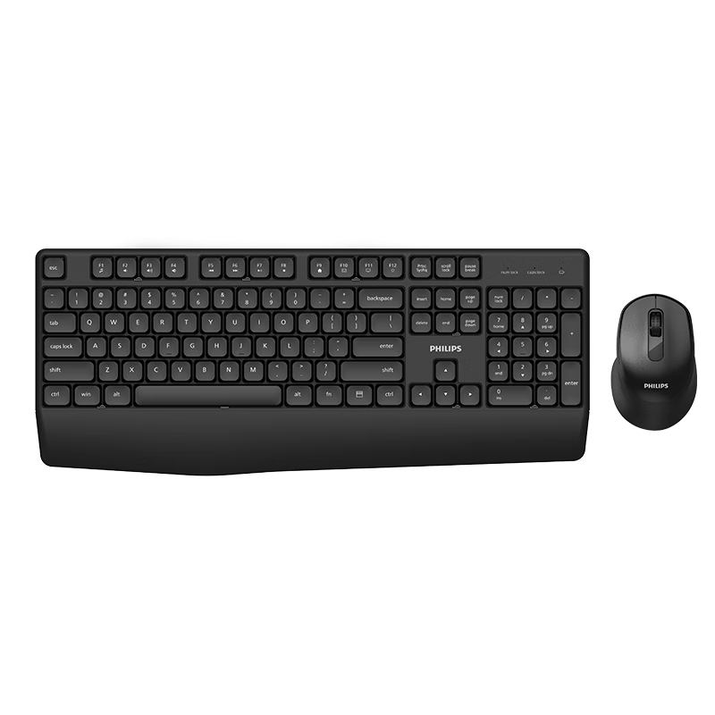 飞利浦（PHILIPS）MK590无线键鼠套装办公苹果MAC台式电脑笔记本人体工学键盘鼠标套装企业采购 黑色