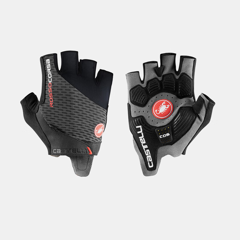 castelli蝎子骑行手套男女通用夏季减震防滑透气耐磨半指手套4521024 030灰色 M