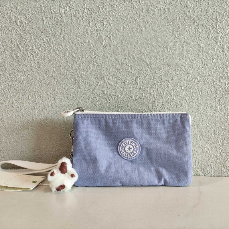 凱浦林凱浦林猴子包休閑手腕零錢包時尚媽媽手拿包三層拉鏈袋手機包 丁香紫