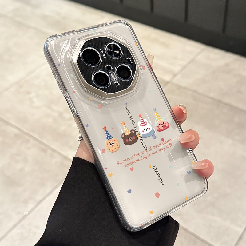 桐汝壁适用华为mate70rs非凡大师手机壳新款mate60rs保时捷mate70透明ma 透明软壳可爱小动物镜头全包防 华为Mate70RS