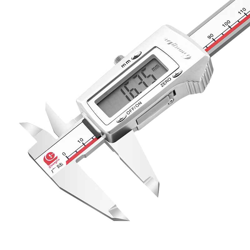 廣陸3V鋰電數顯卡尺0-200mm不銹鋼電子數字游標卡尺111-102V-10G