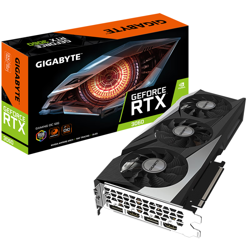 技嘉RTX 3060-12G 雪鹰/魔鹰/猎鹰/风魔 台式机电脑游戏独立显卡 技嘉RTX3060 GAMING OC -12GD 12GB