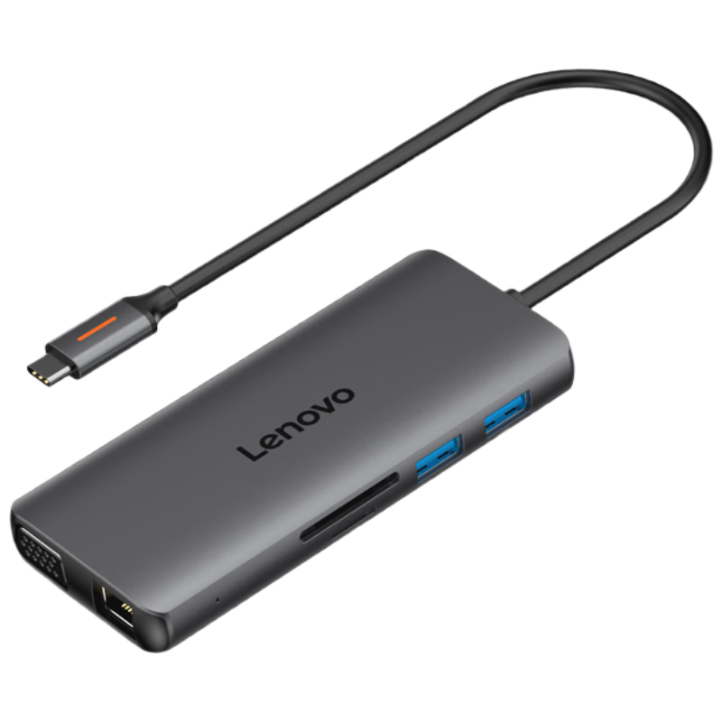 联想（Lenovo）Type-C扩展坞USB分线器USB-C转HDMI千兆网口VGA转接头笔记本电脑拓展坞小新苹果mac/ipad